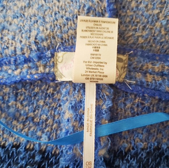 Free People Sweater Poncho Hooded Cardigan Multicolor Oversized Slouchy Soft OS - Picture 13 of 15